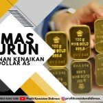 EMAS TURUN TEKANAN KENAIKAN DOLAR AS