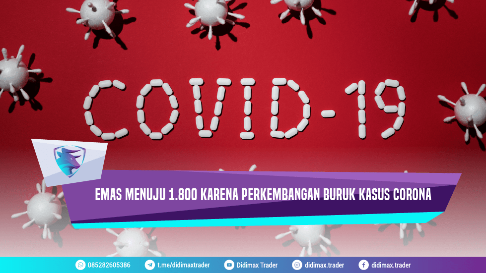 Emas Dekat 1.800 Karena Perkembangan Buruk Kasus Corona