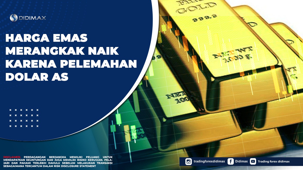 Harga Emas Merangkak Naik Karena Pelemahan Dolar AS
