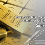 Harga emas Antam tak berubah (3/9), potensi rugi 9,42% bagi pembeli sepekan lalu